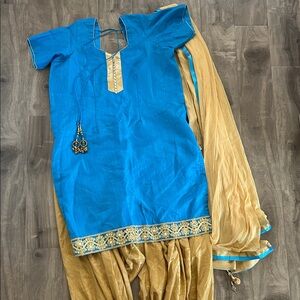 Blue and Gold salwar